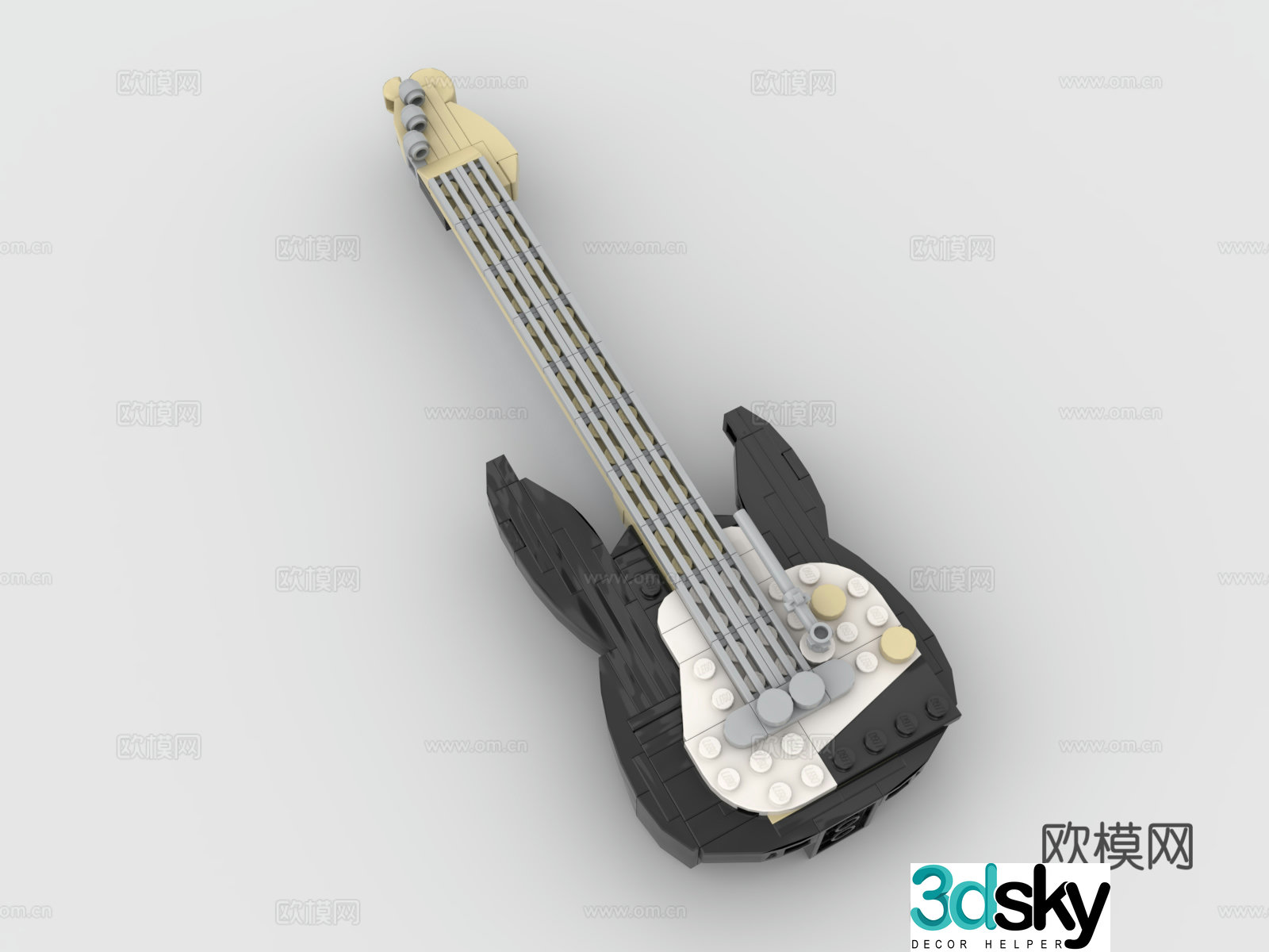 LEGO LEGO Toys Building Blocks Musical Instruments Guitar 3D Model
