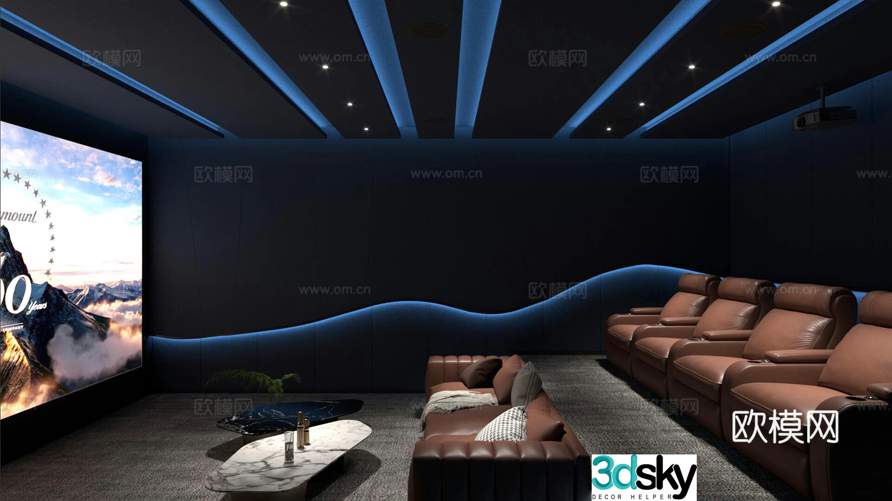 Audio and video studio 3d model