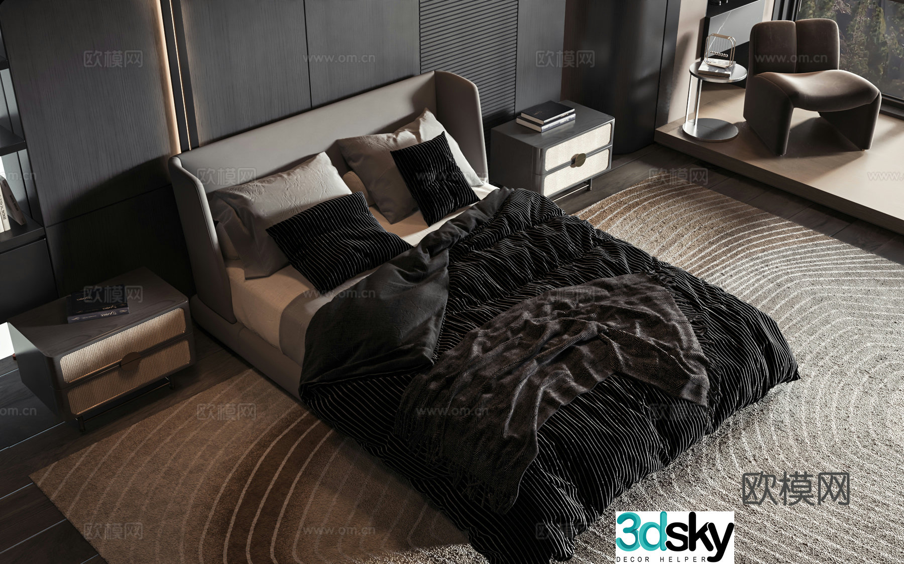 Modern style product bed 3d model