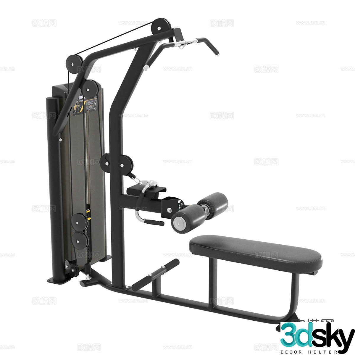 Modern fitness equipment 3d model