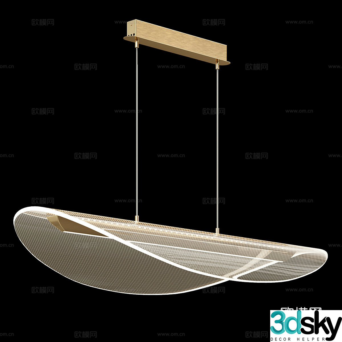 Modern light luxury decorative chandeliers 3d model