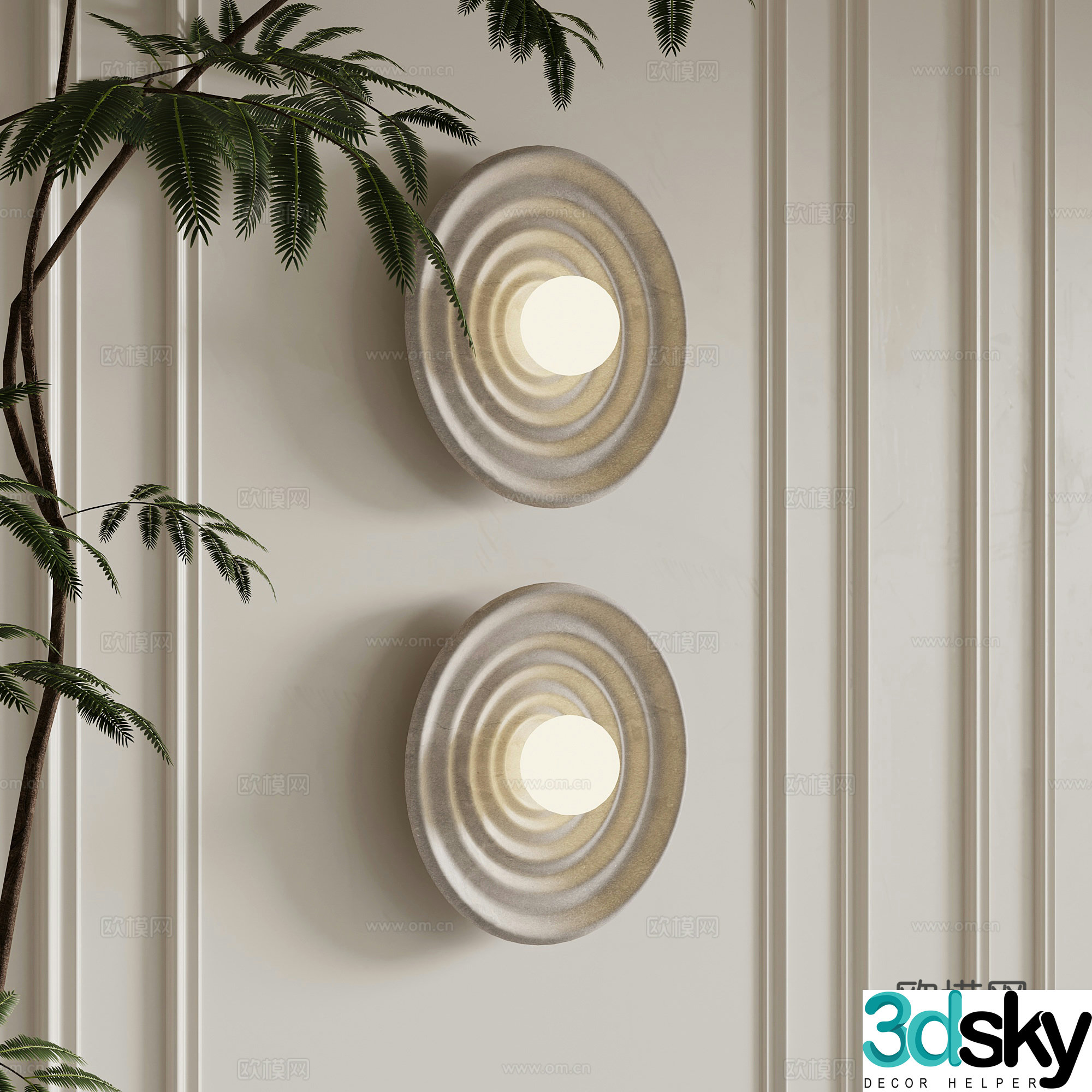 Wall lamp French wall lamp bedside lamp decorative lamp 3d model
