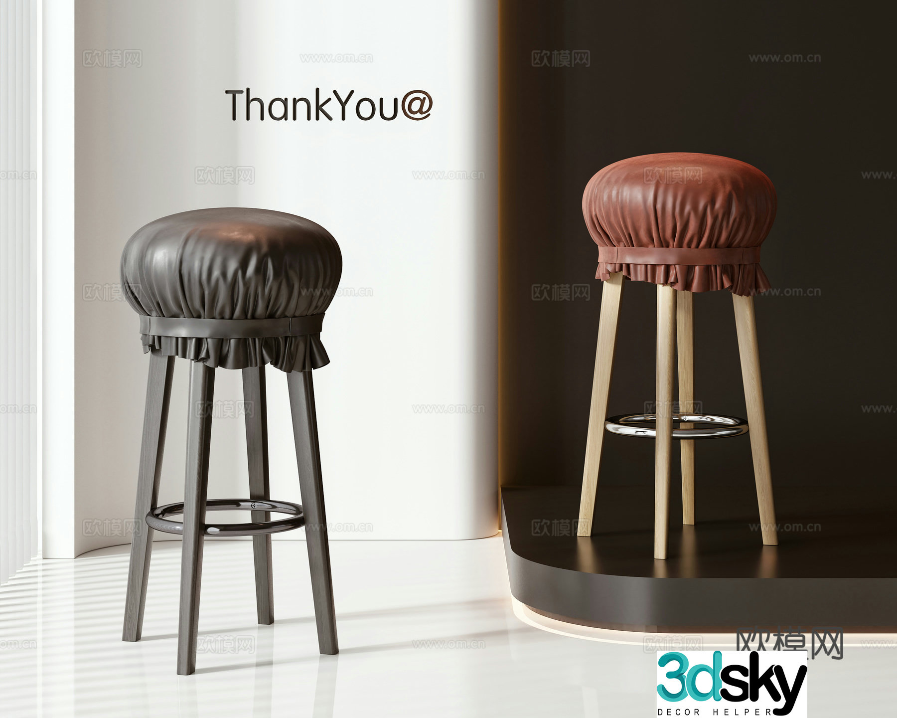 Modern bar chair 3d model