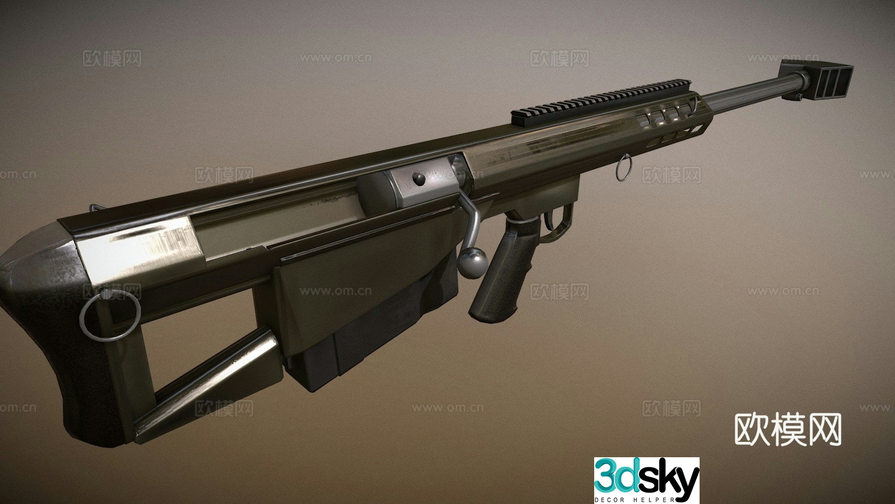 Barrett M95 in production 3d model
