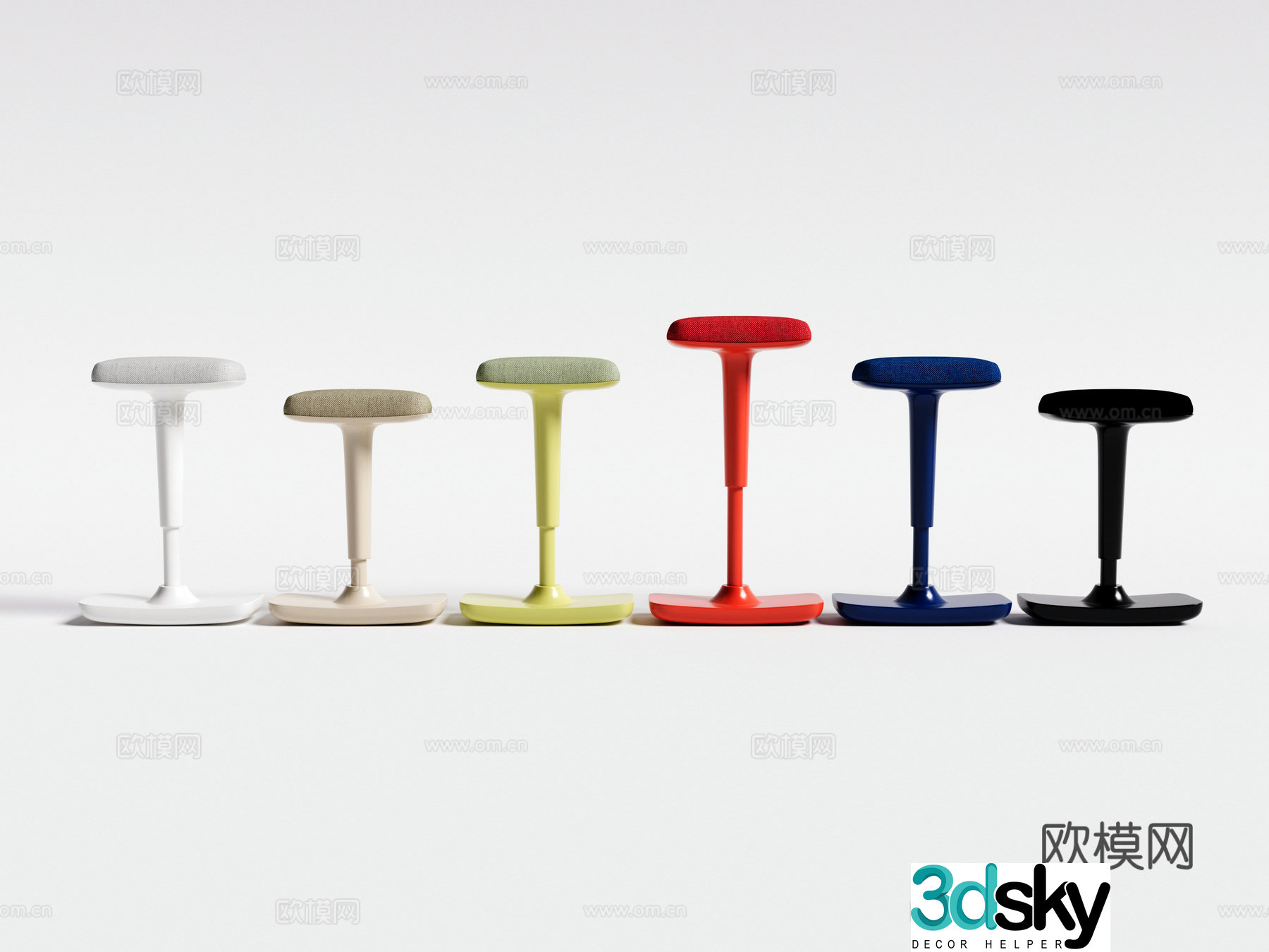 Modern bar chair bar stool front desk bar stool lift rotating bar chair 3D model
