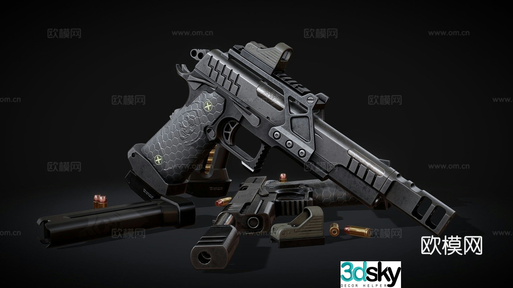 Reaper M1911 - game available 3d model