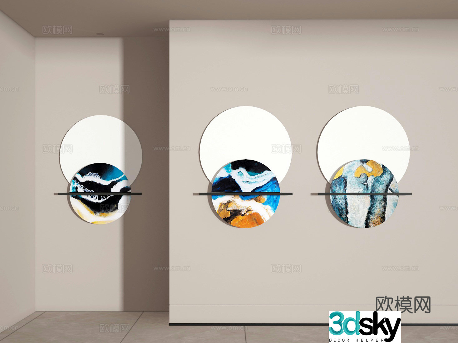 3D wall decoration model