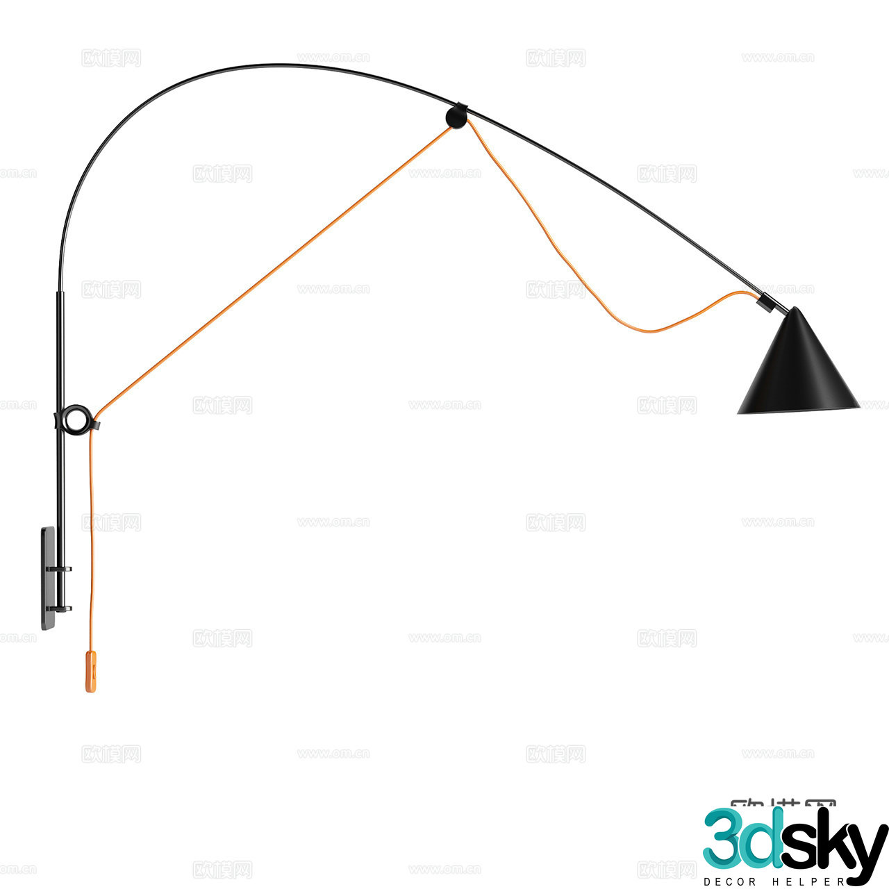 Midgard Minimalist Wall Light Metal Wall Light Modern Wall Light Retro Wall Light 3D Model