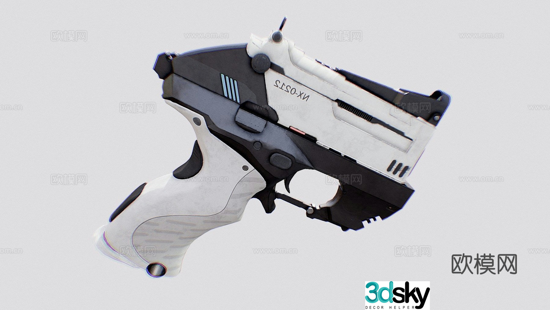 sci-fi pistol 3d model