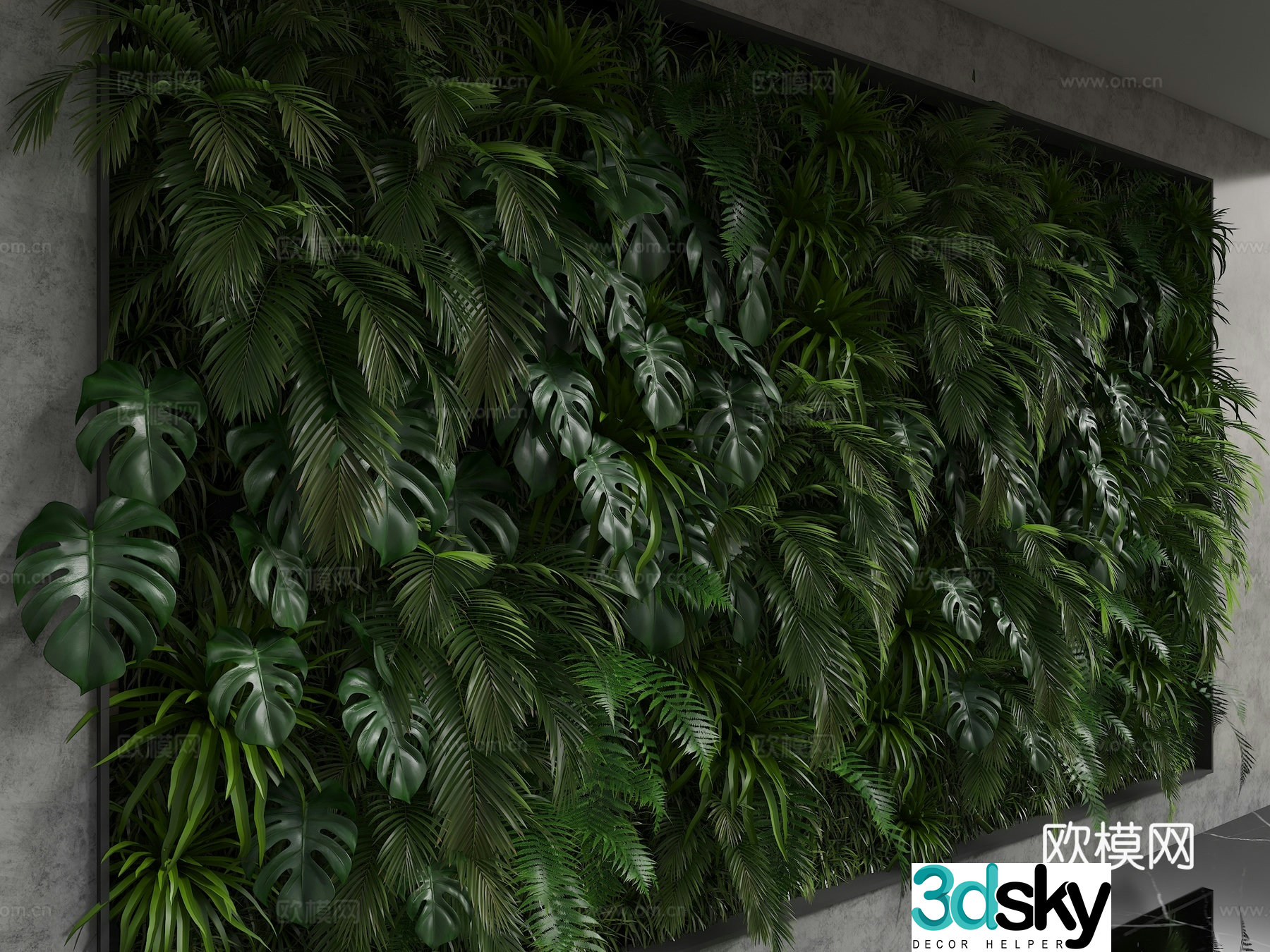 Modern background wall 3d model