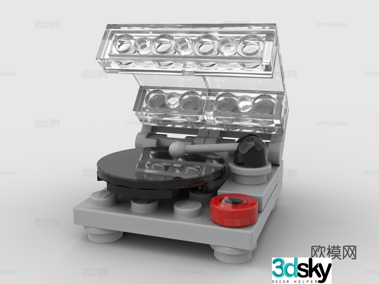 Lego LEGO Toys Building Blocks Gramophone Recorder 3D Model