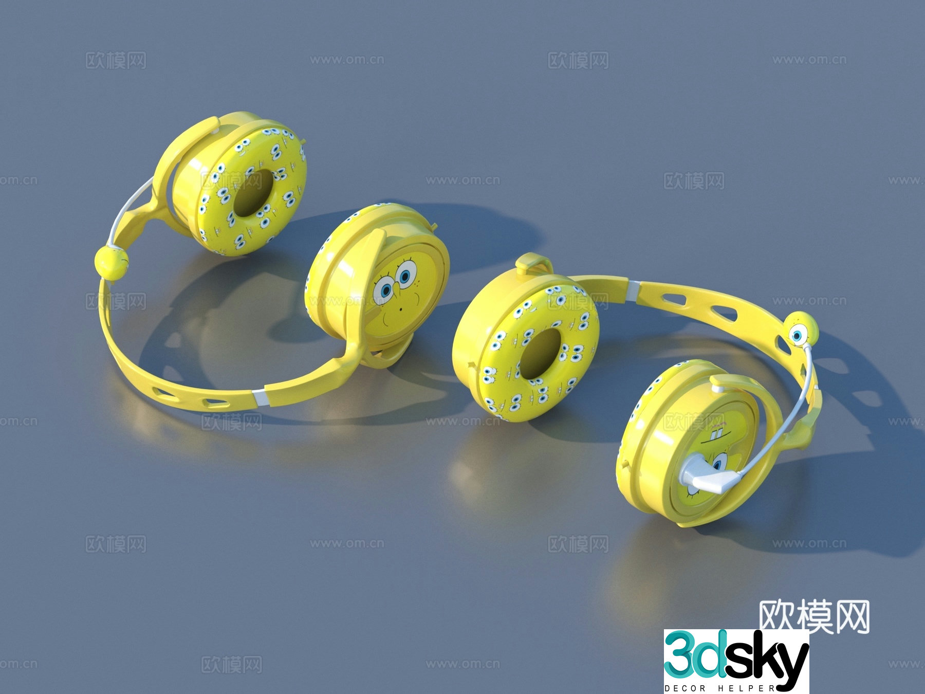 Headphones Bluetooth headphones 3d model