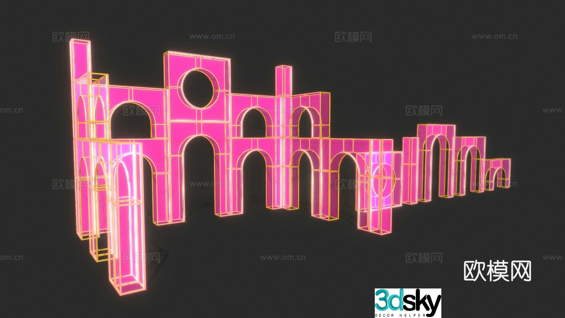Modern commercial outdoor display Indoor art installation Internet celebrity check-in points Commercial beauty fair instrument installation 3D model