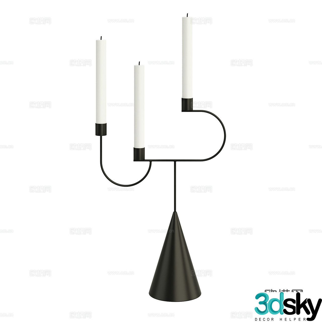 Ferm Living modern candlestick candle holder candle holder decoration 3d model