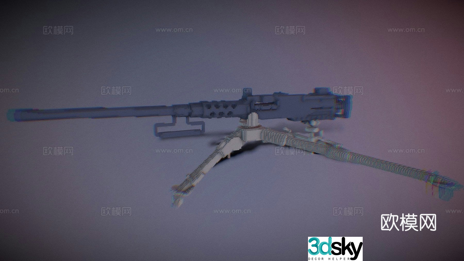 M2 Browning 3d model