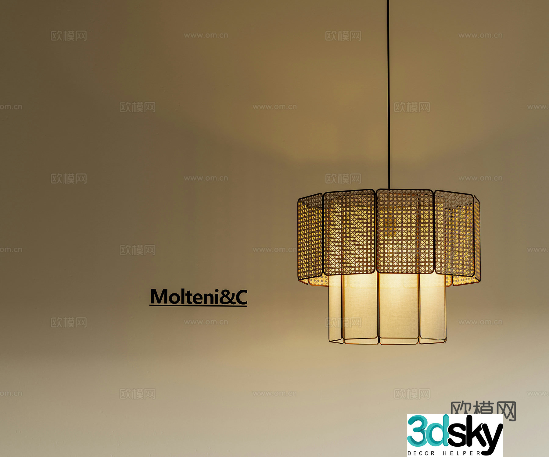 New Chinese chandeliers medieval chandeliers decorative chandeliers rattan chandeliers artistic chandeliers 3D model