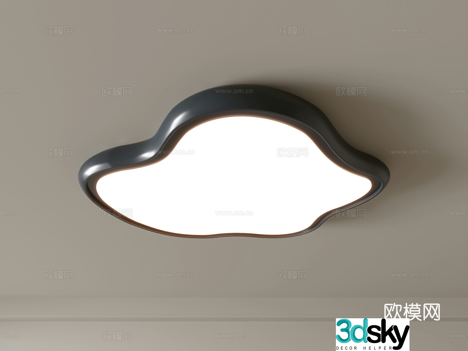 Modern ceiling lamp Geometric ceiling lamp Bedroom lamp Artistic shaped lamp Fashion living room lamp 3D model