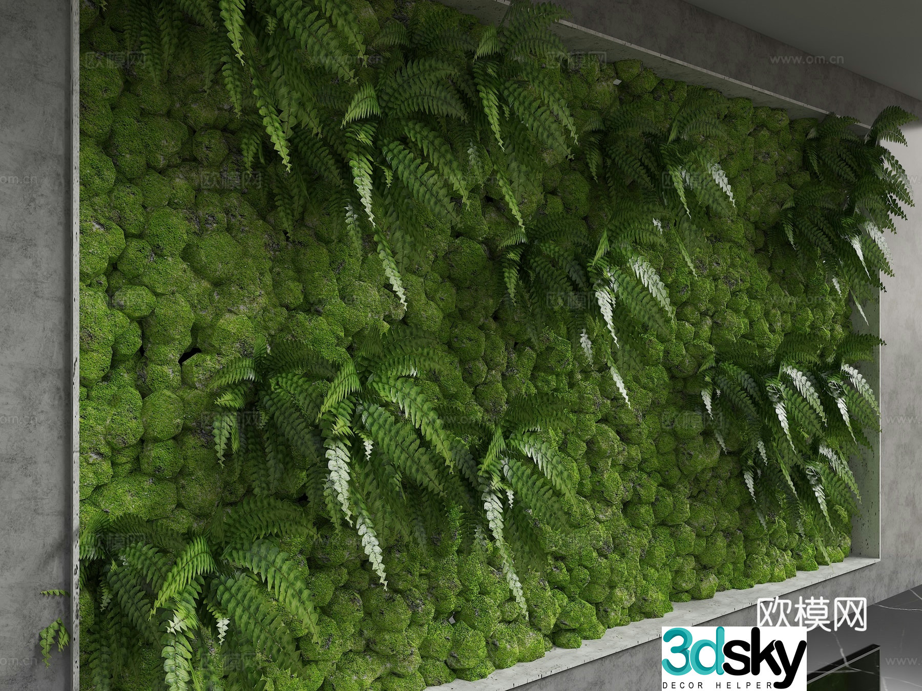 Modern background wall 3d model
