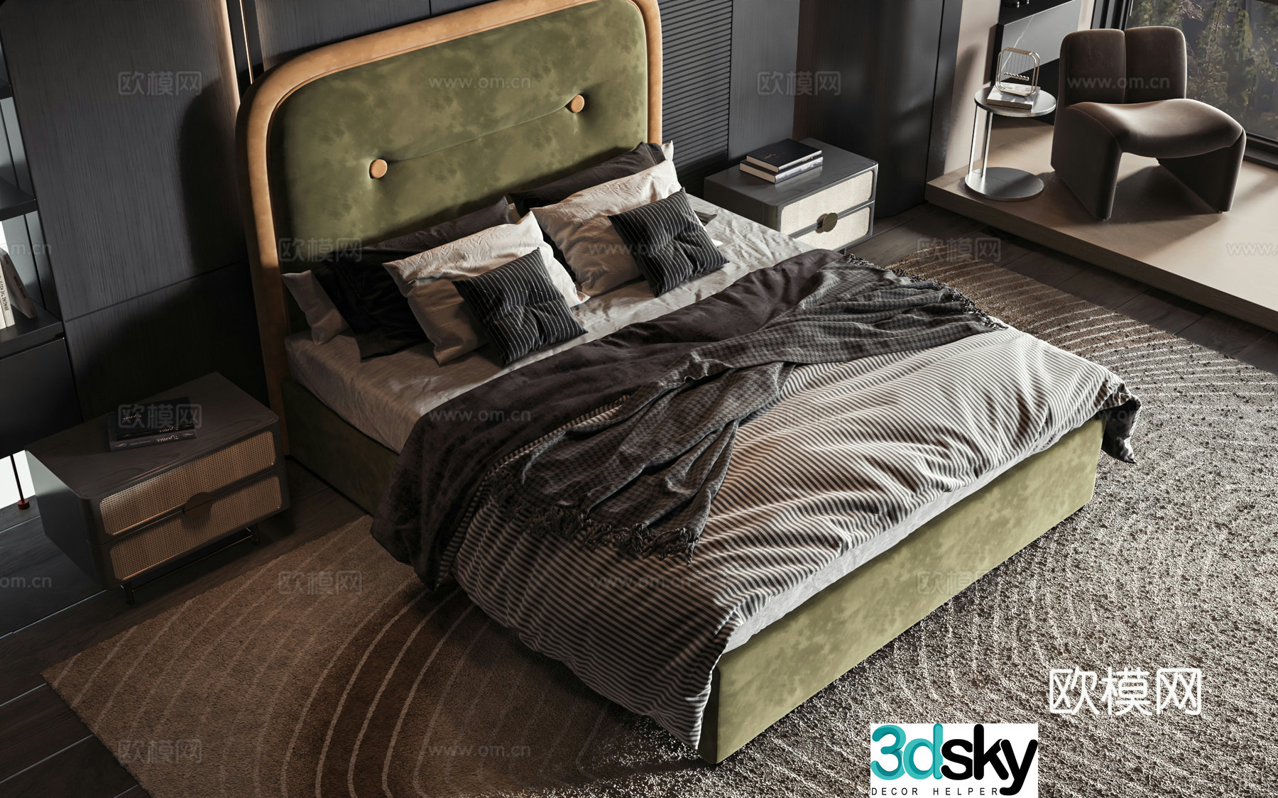 Modern style product bed 3d model