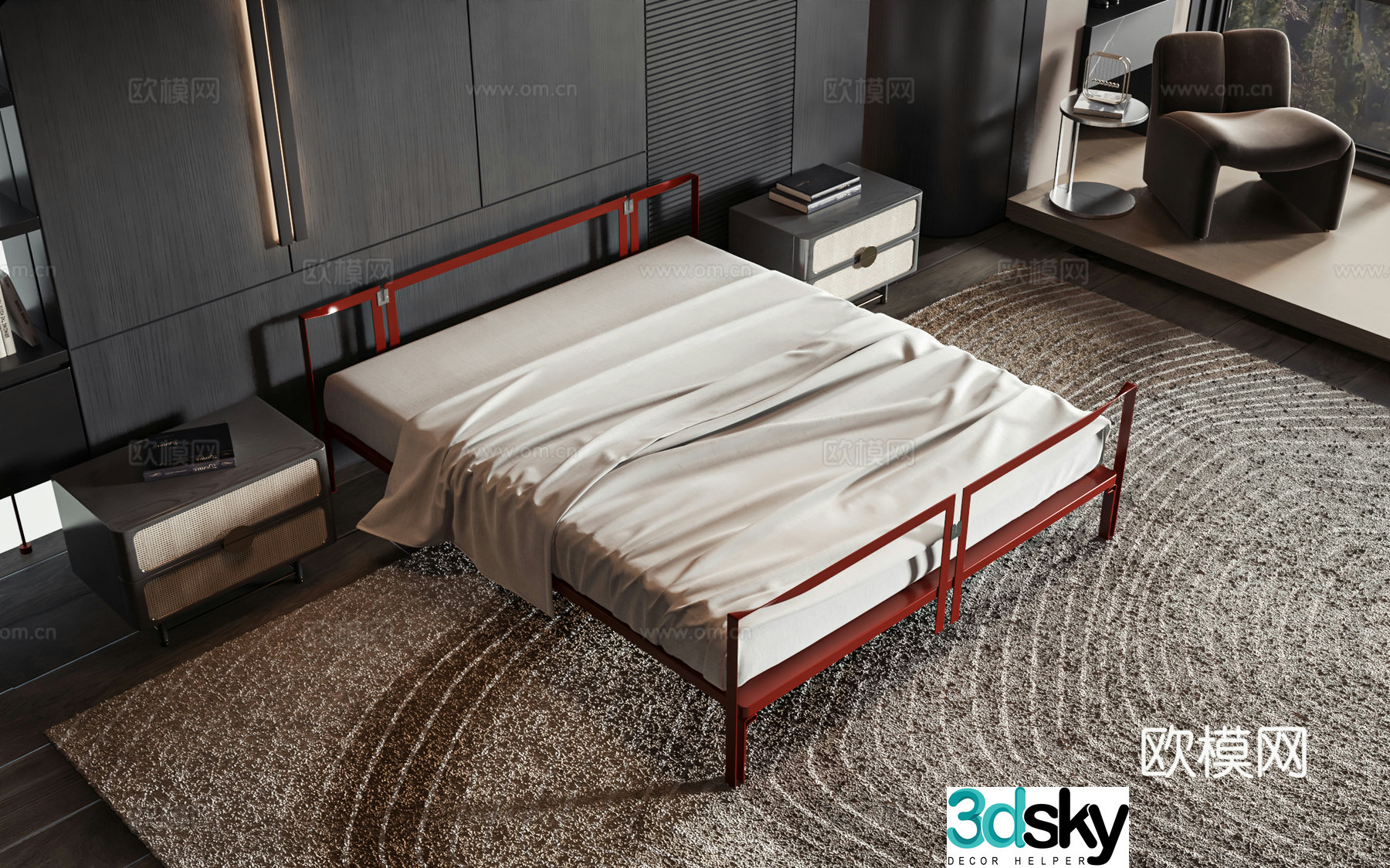 Modern style product bed 3d model