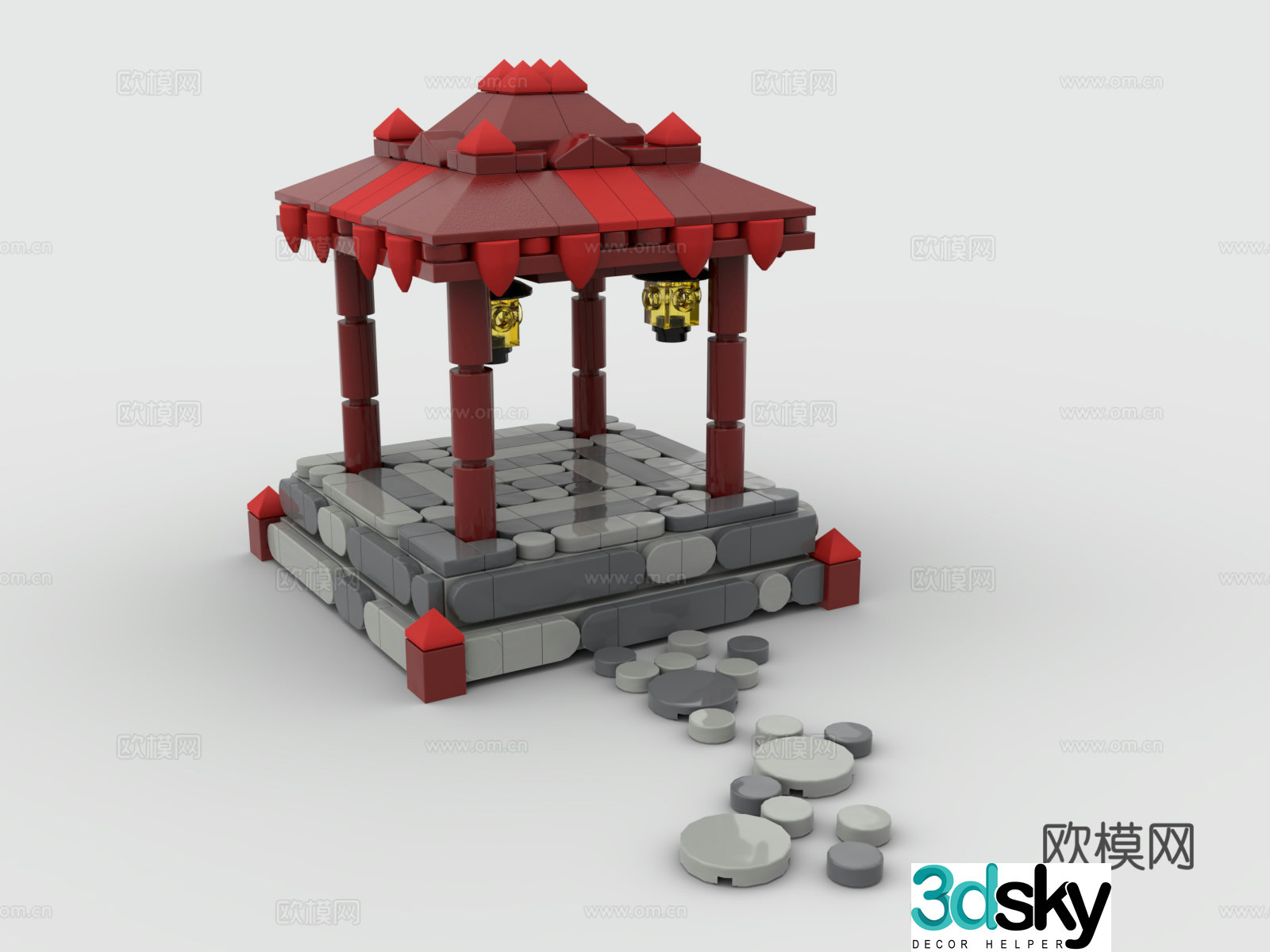 Lego LEGO Toys Building Blocks Pavilion Small Pavilion 3D Model