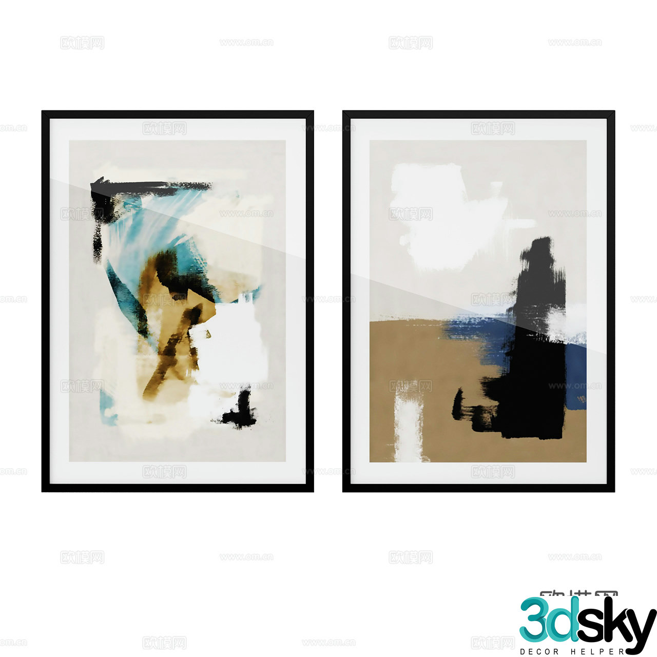 Desenio Modern hanging paintings Decorative painting Art painting Abstract painting Nordic painting 3d model