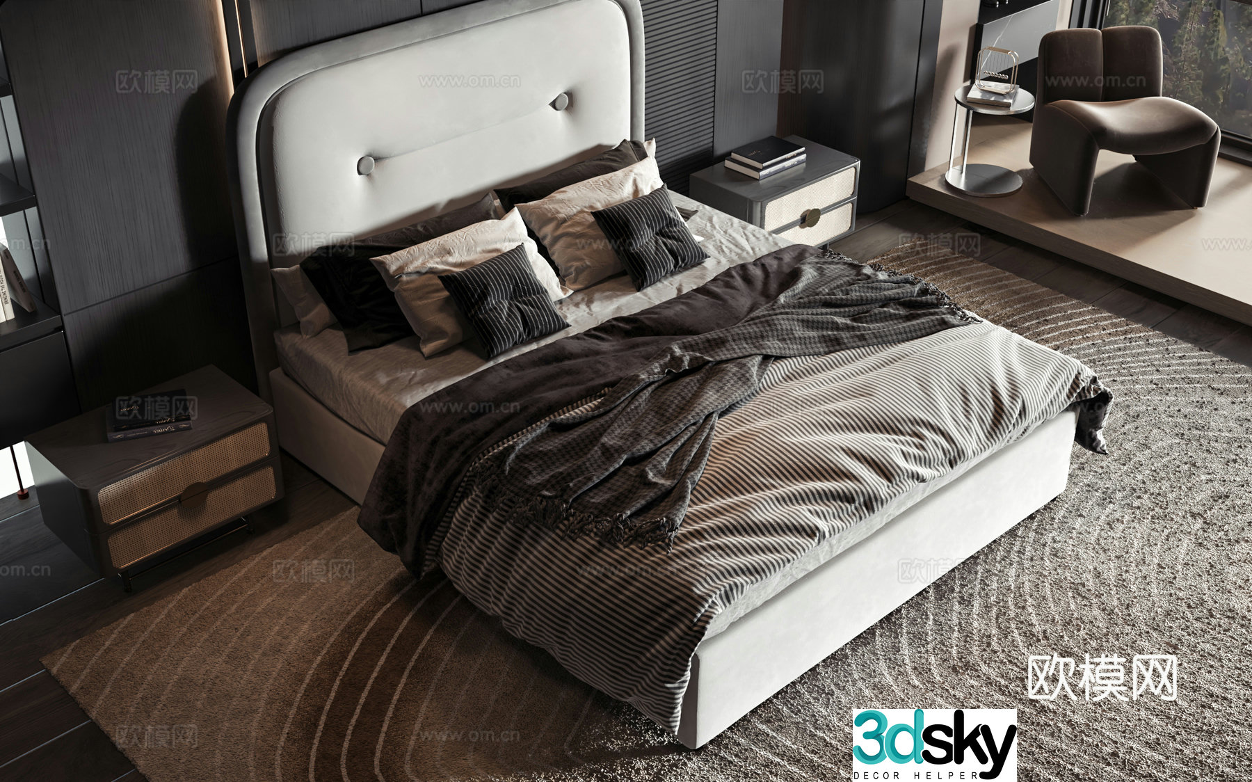 Modern style product bed 3d model
