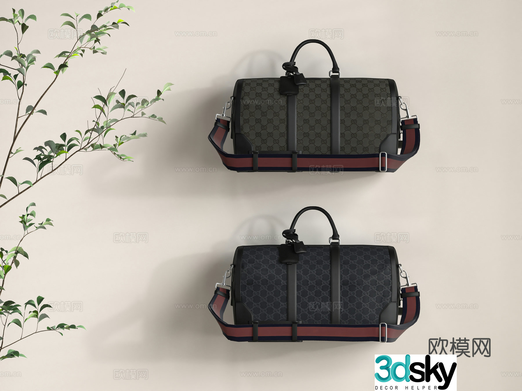 Modern handbag 3d model