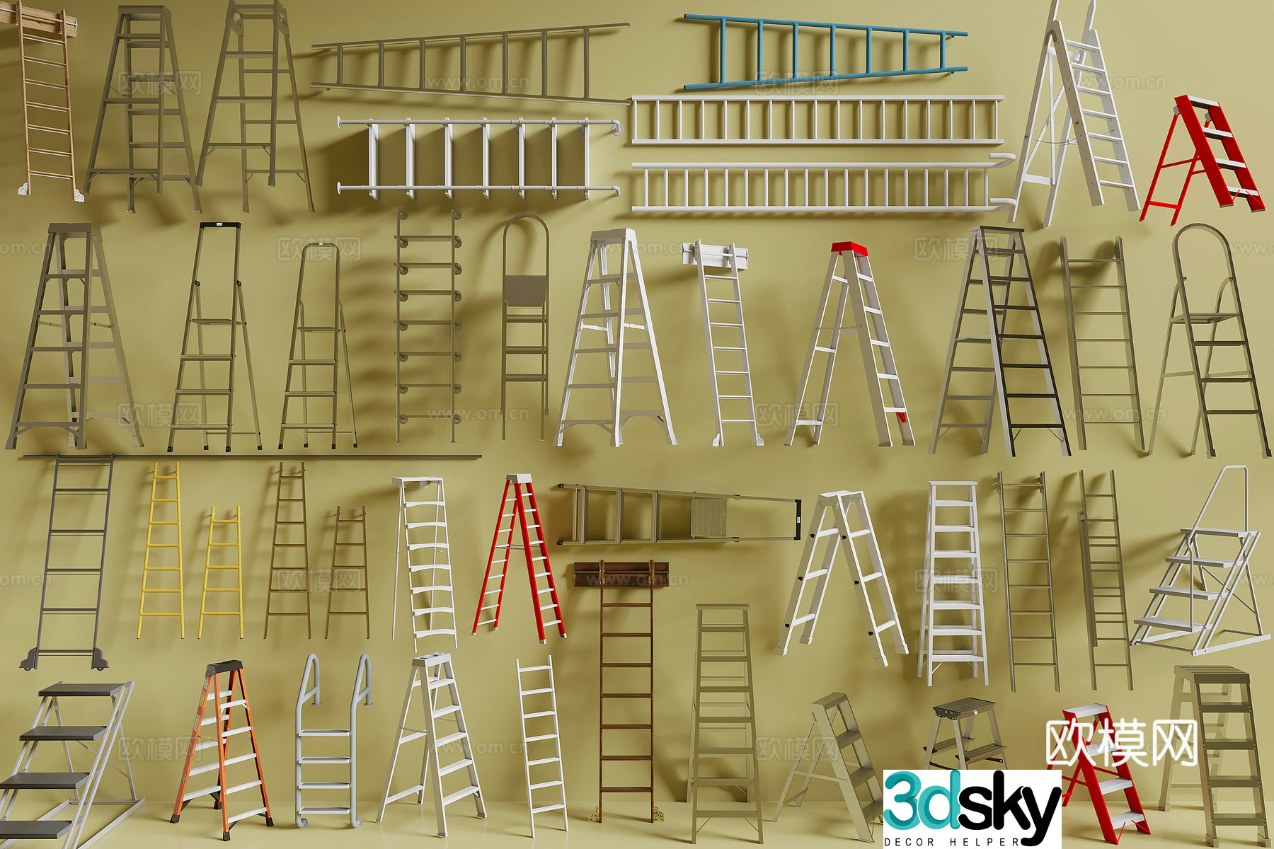Modern ladder 3d model