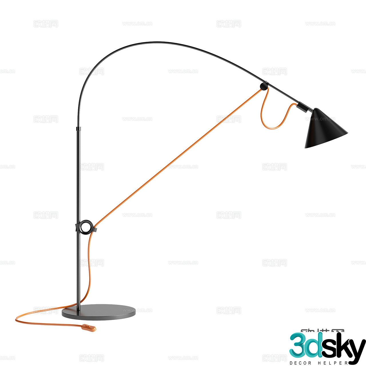 Midgard minimalist desk lamp modern desk lamp simple desk lamp black desk lamp 3d model