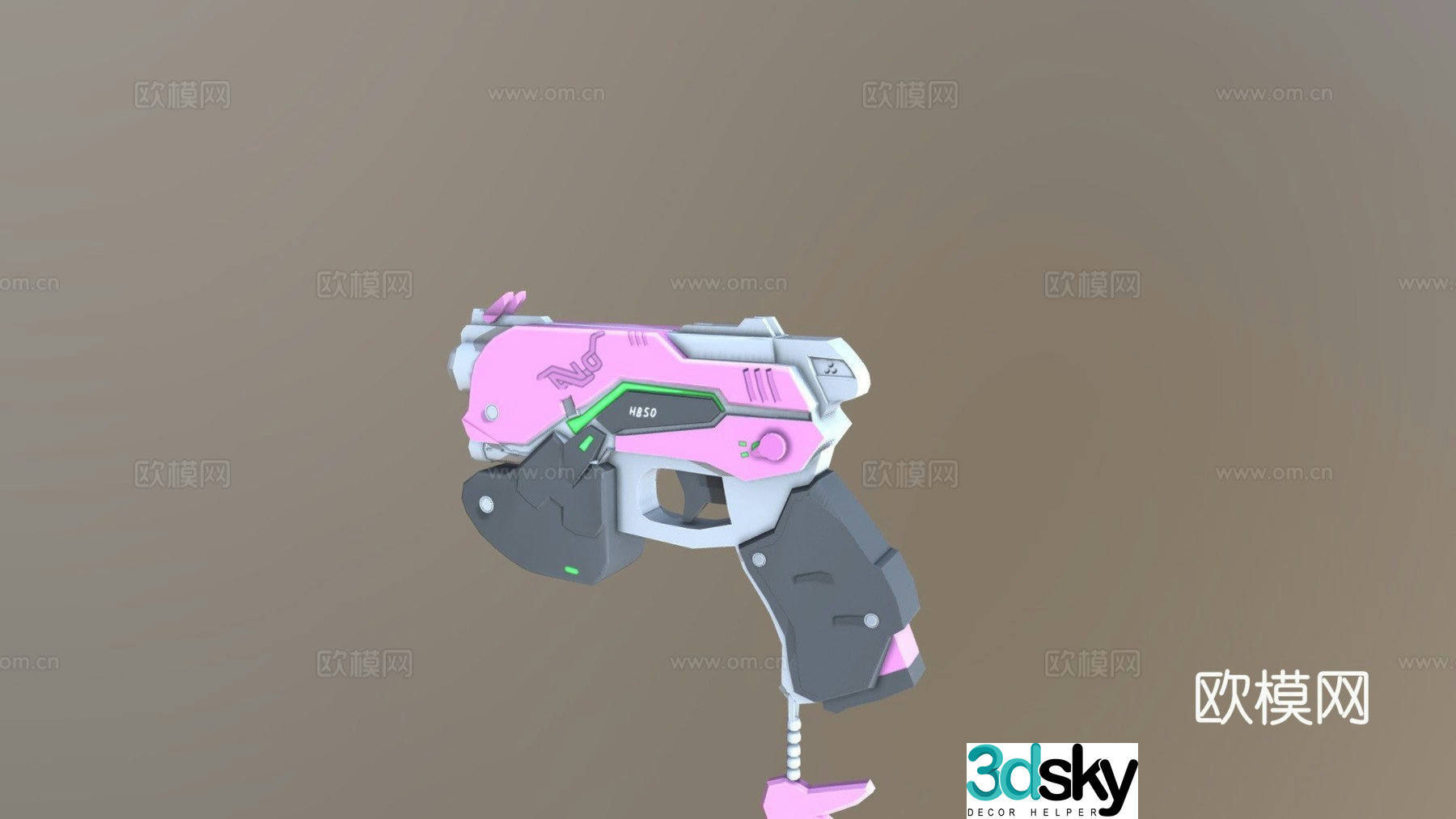 D.Va's pistol 3d model