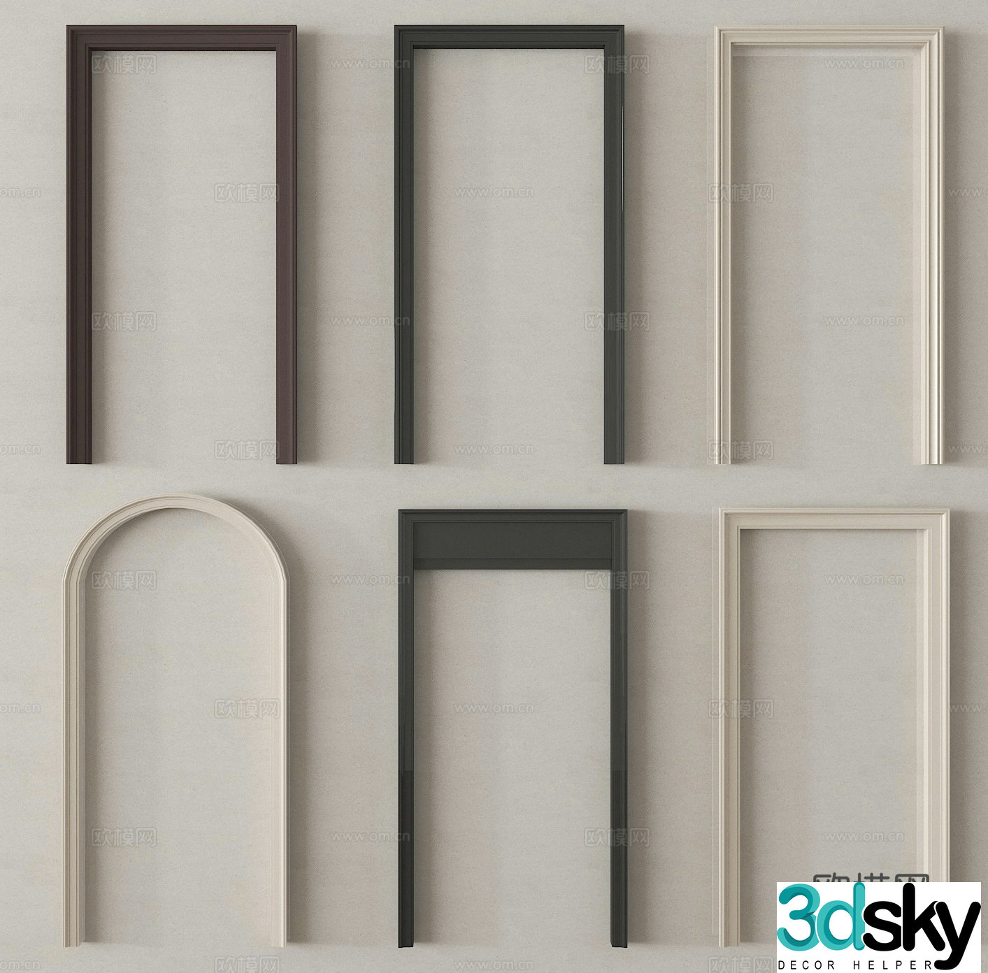 Door frame Door cover 3d model