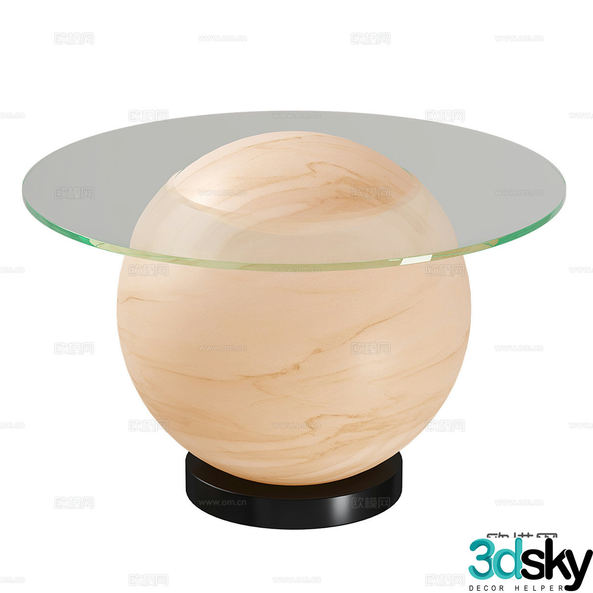 Modern minimalist fluorite floor lamp table 3D model