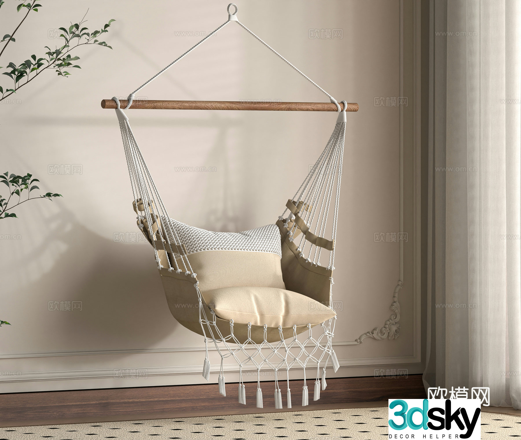 Modern hanging chair 3d model