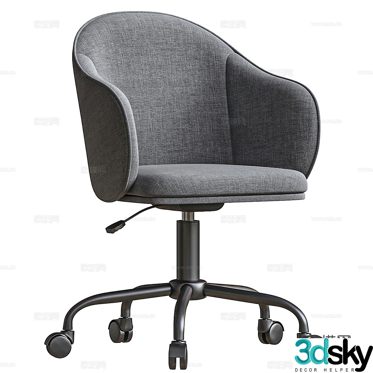 Modern Italian fabric leather office chair 3d model
