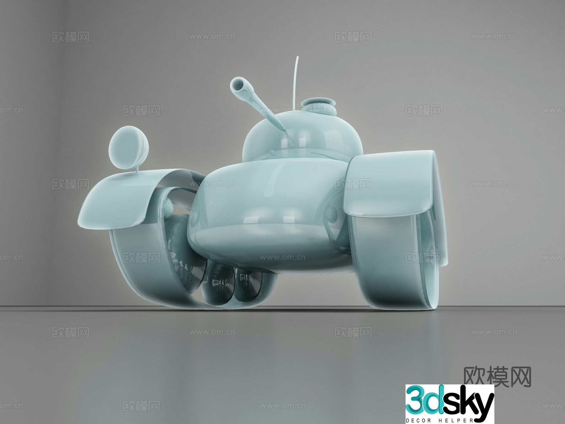 Modern tank ornaments Tank 3d model
