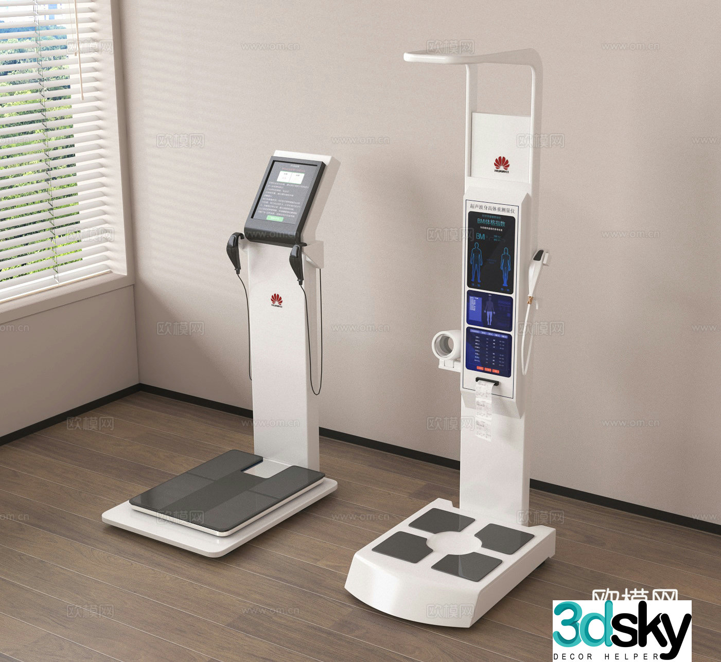 Body weight scale body fat scale 3d model