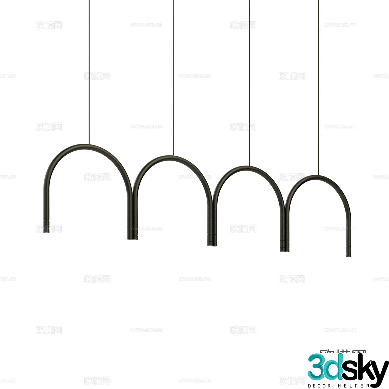 Loum Minimalist Chandelier Decorative Chandelier Module Chandelier Metal Chandelier Multi-head Chandelier 3D Model