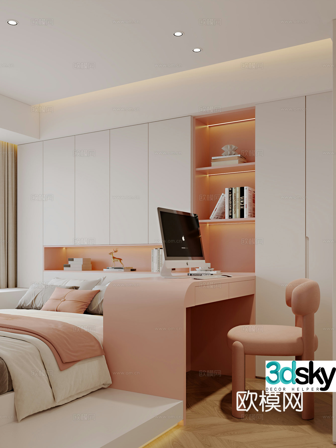 Modern daughter room 3d model