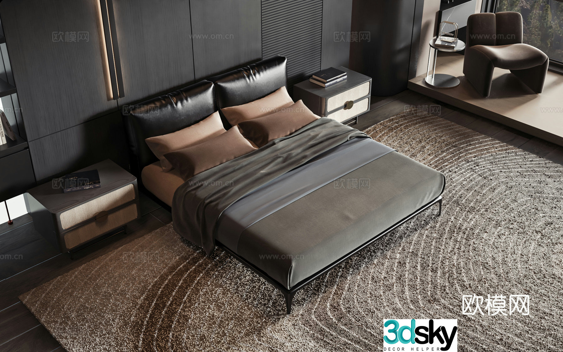 Modern style product bed 3d model