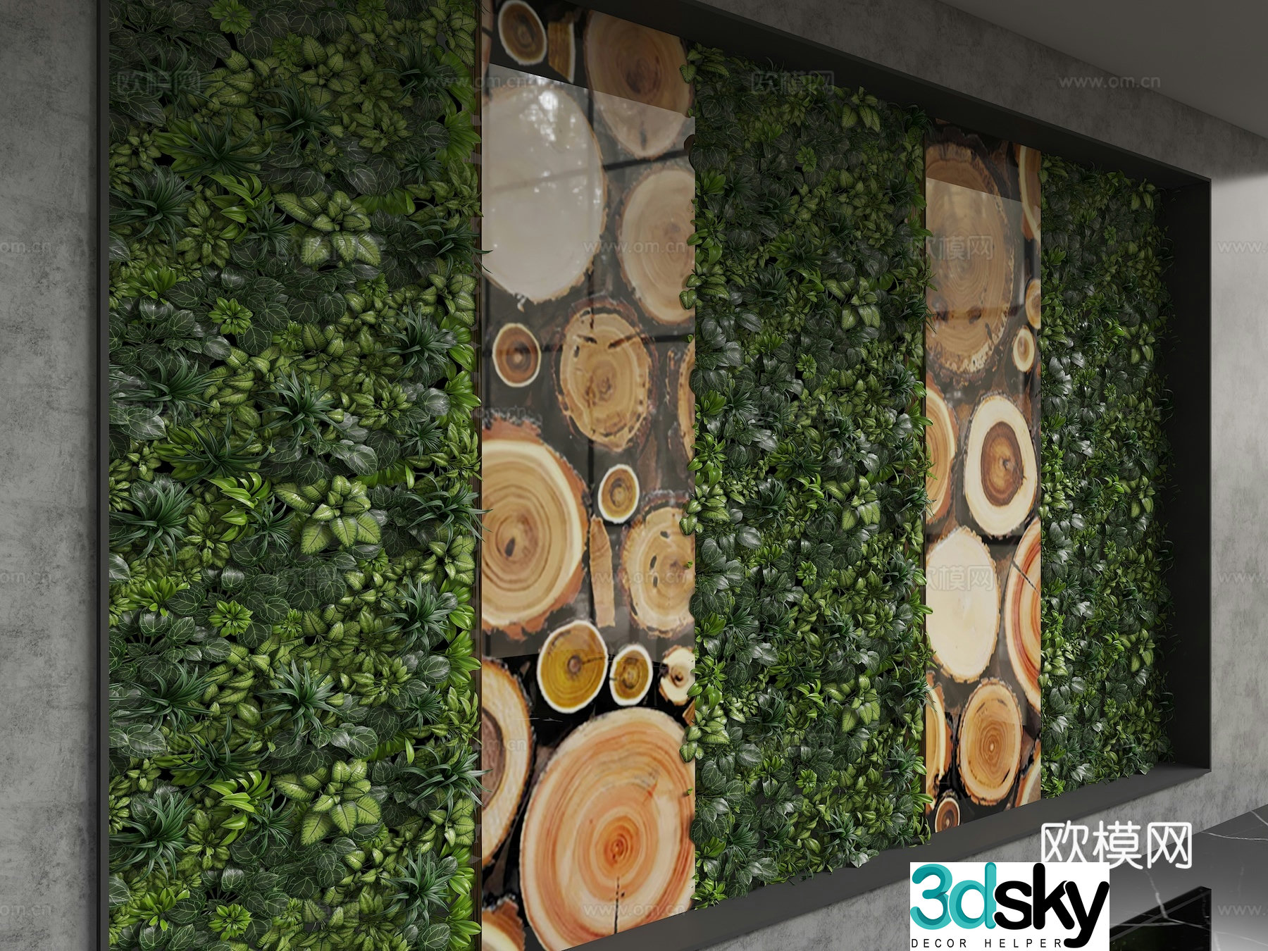 Modern background wall 3d model