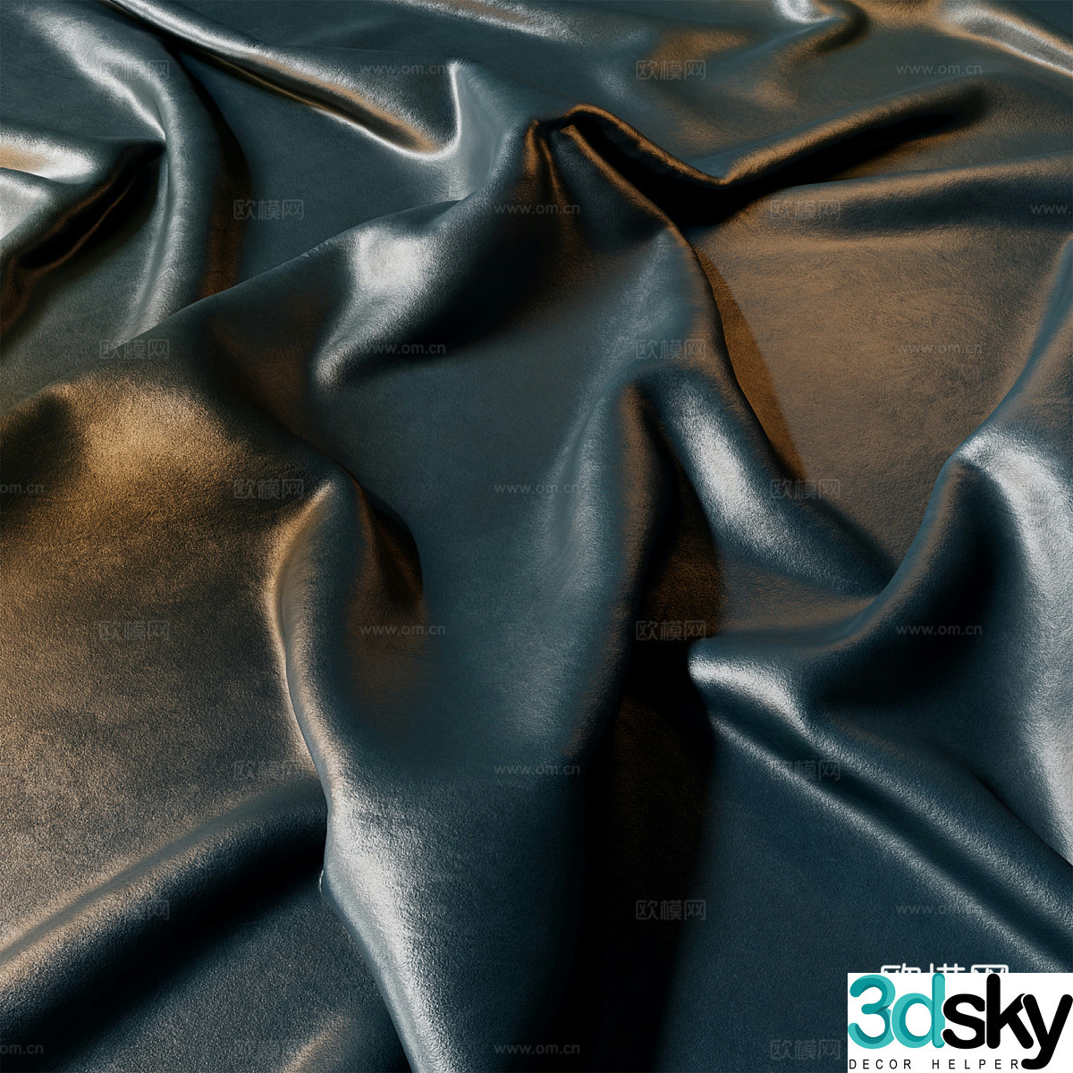 Modern Italian light luxury leather material 3D model