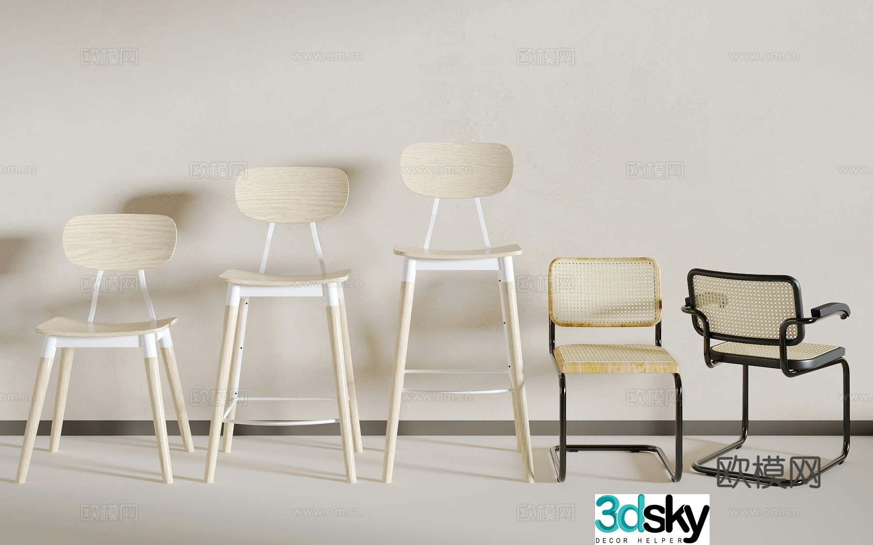 Modern single chair 3d model
