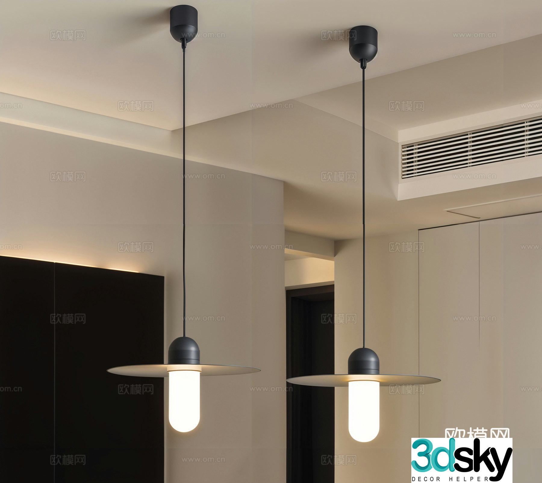 Modern small chandeliers bedside chandeliers restaurant chandeliers 3d model