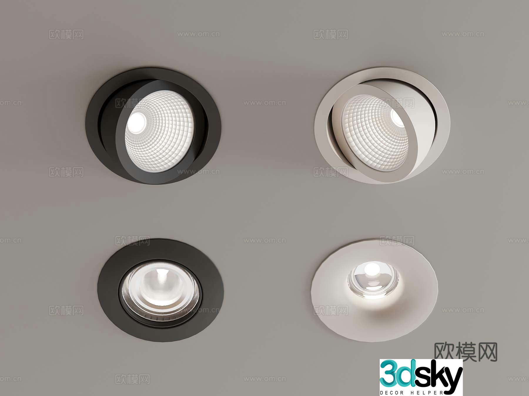 Modern downlight spotlight 3d model