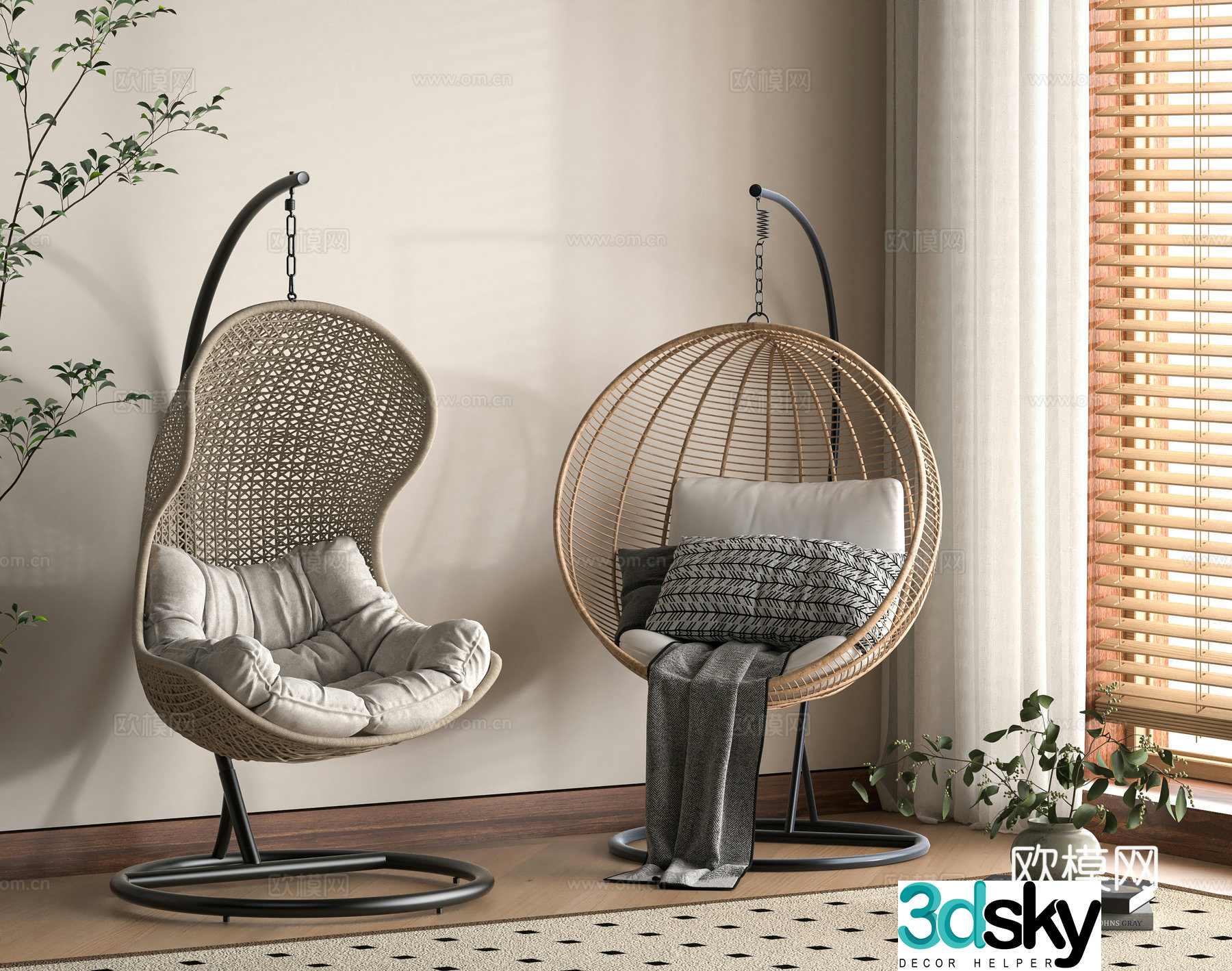Modern hanging chair 3d model