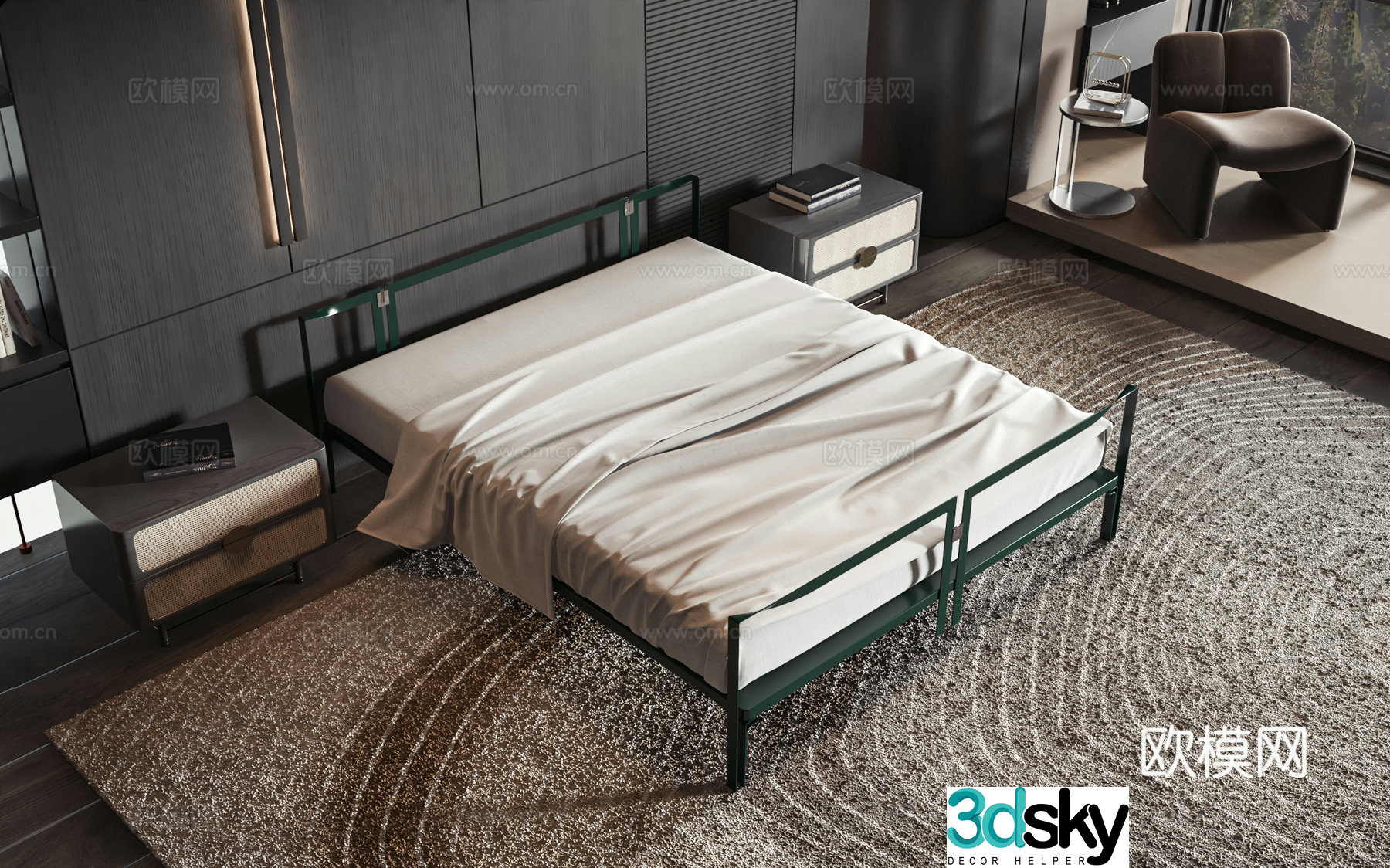 Modern style product bed 3d model