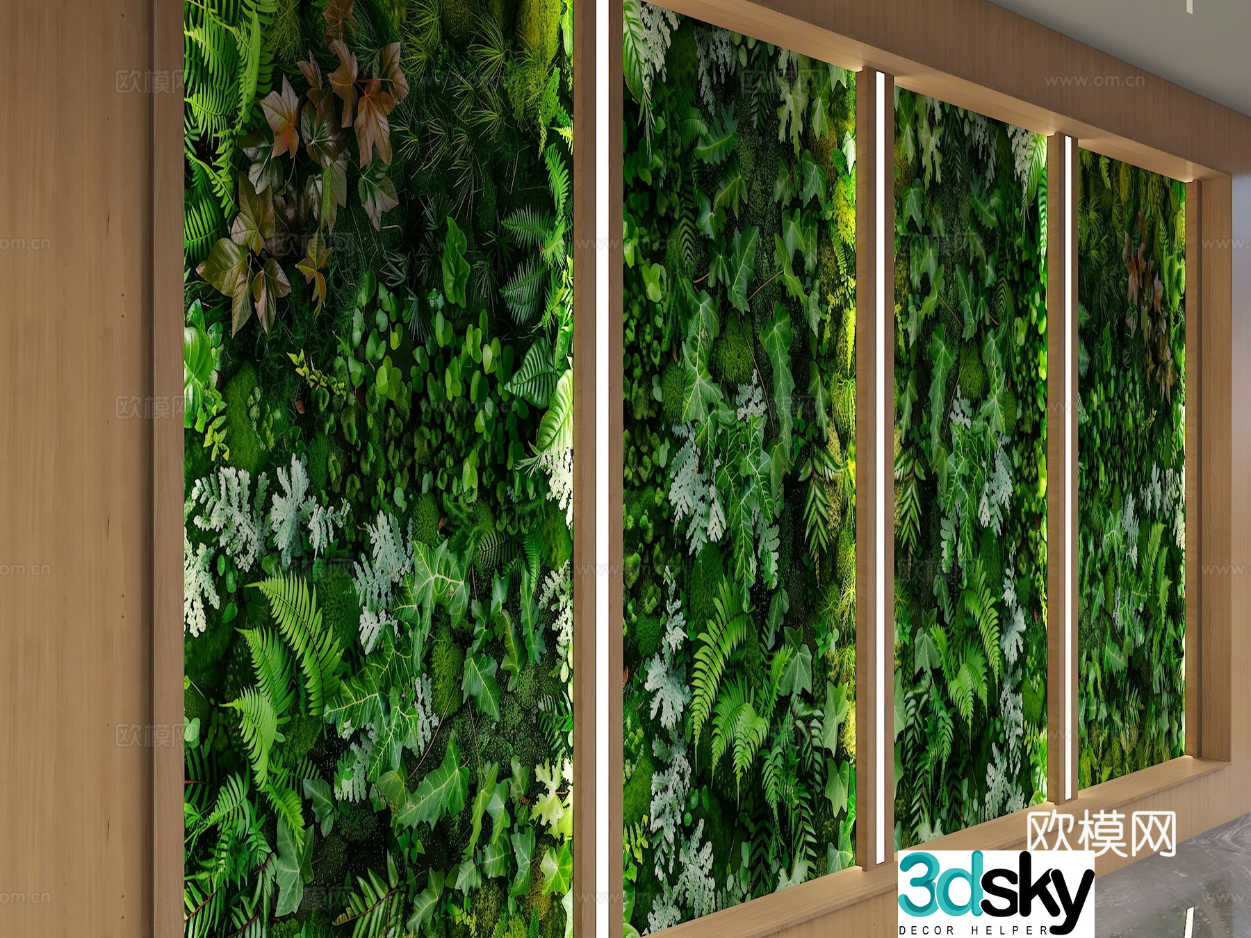 Modern background wall 3d model