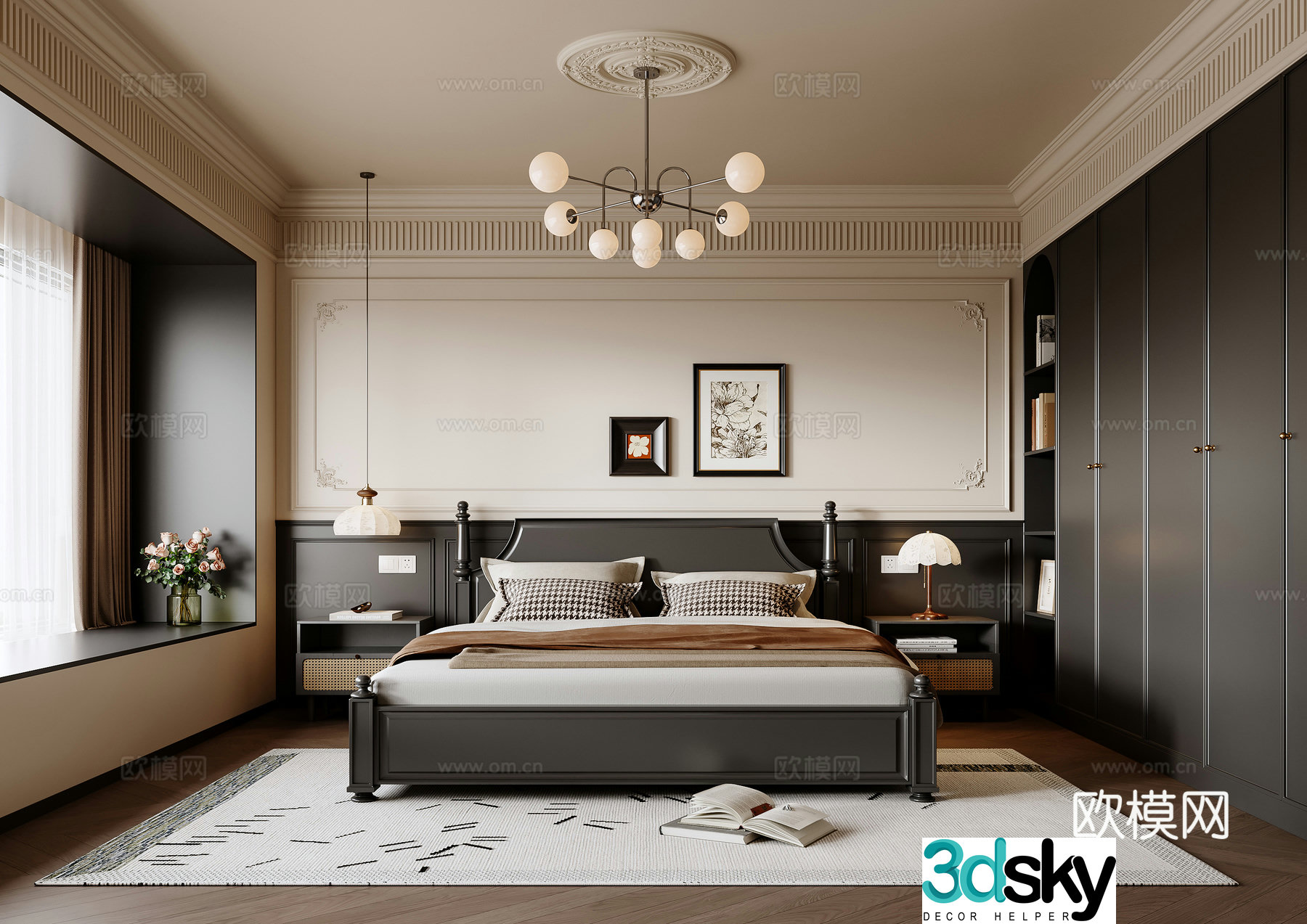 French bedroom 3d model