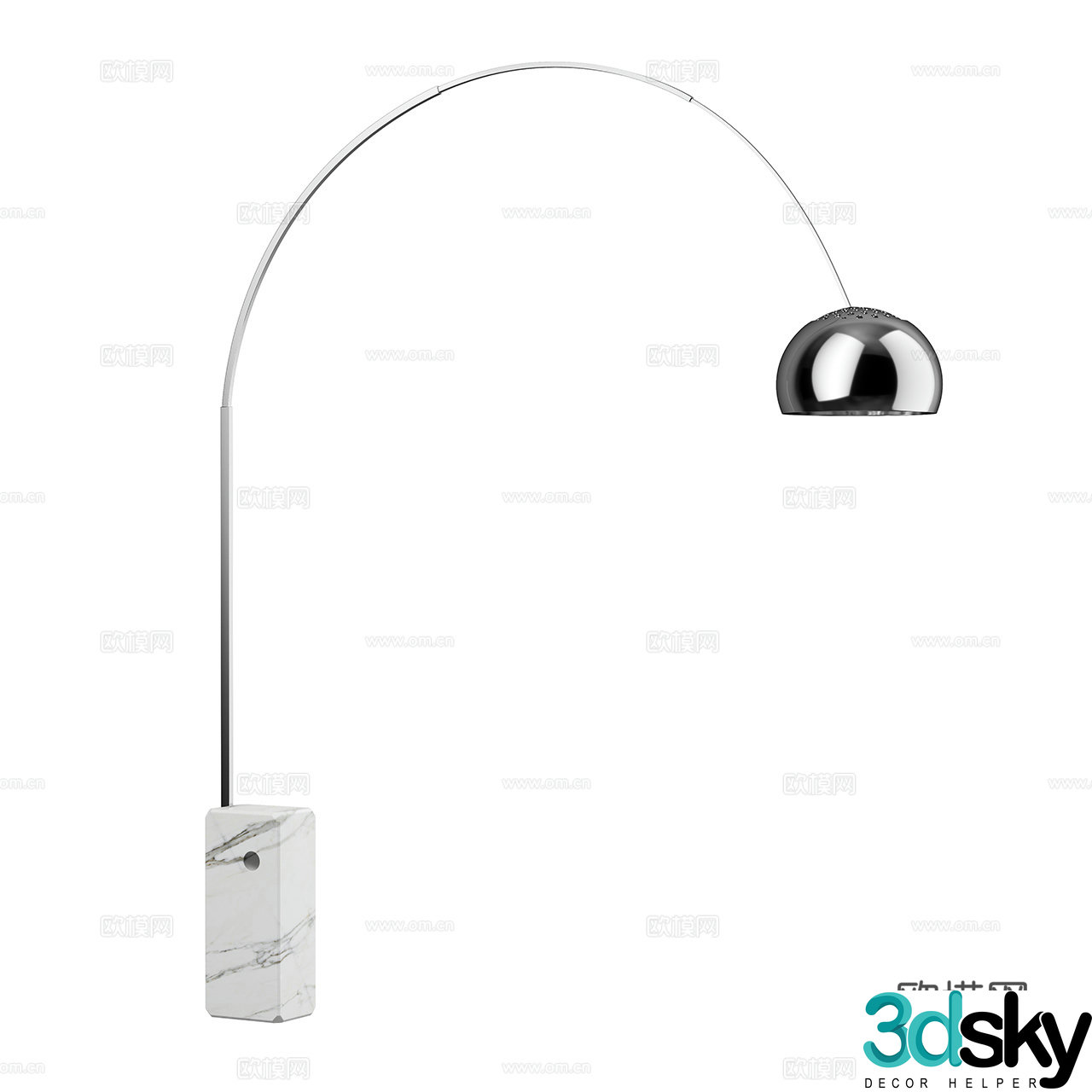 Flos minimalist floor lamp marble floor lamp metal floor lamp classic floor lamp 3D model